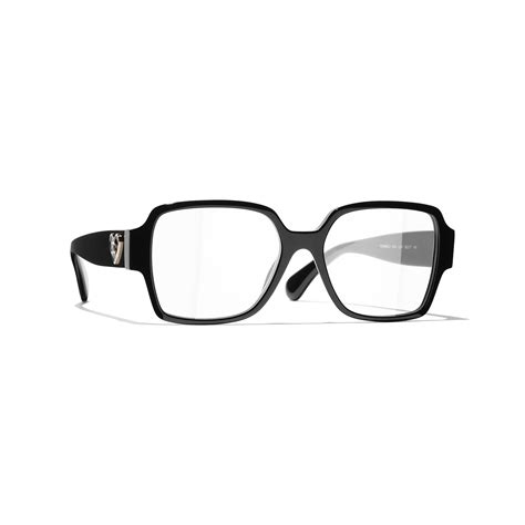 chanel 3282 c501 black|Square Eyeglasses Acetate Black .